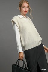 Umgee Oversized V Neck Vest OutfitFlow