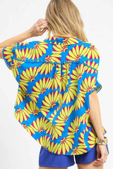 Umgee Printed Button-Up Relaxed Shirt OutfitFlow