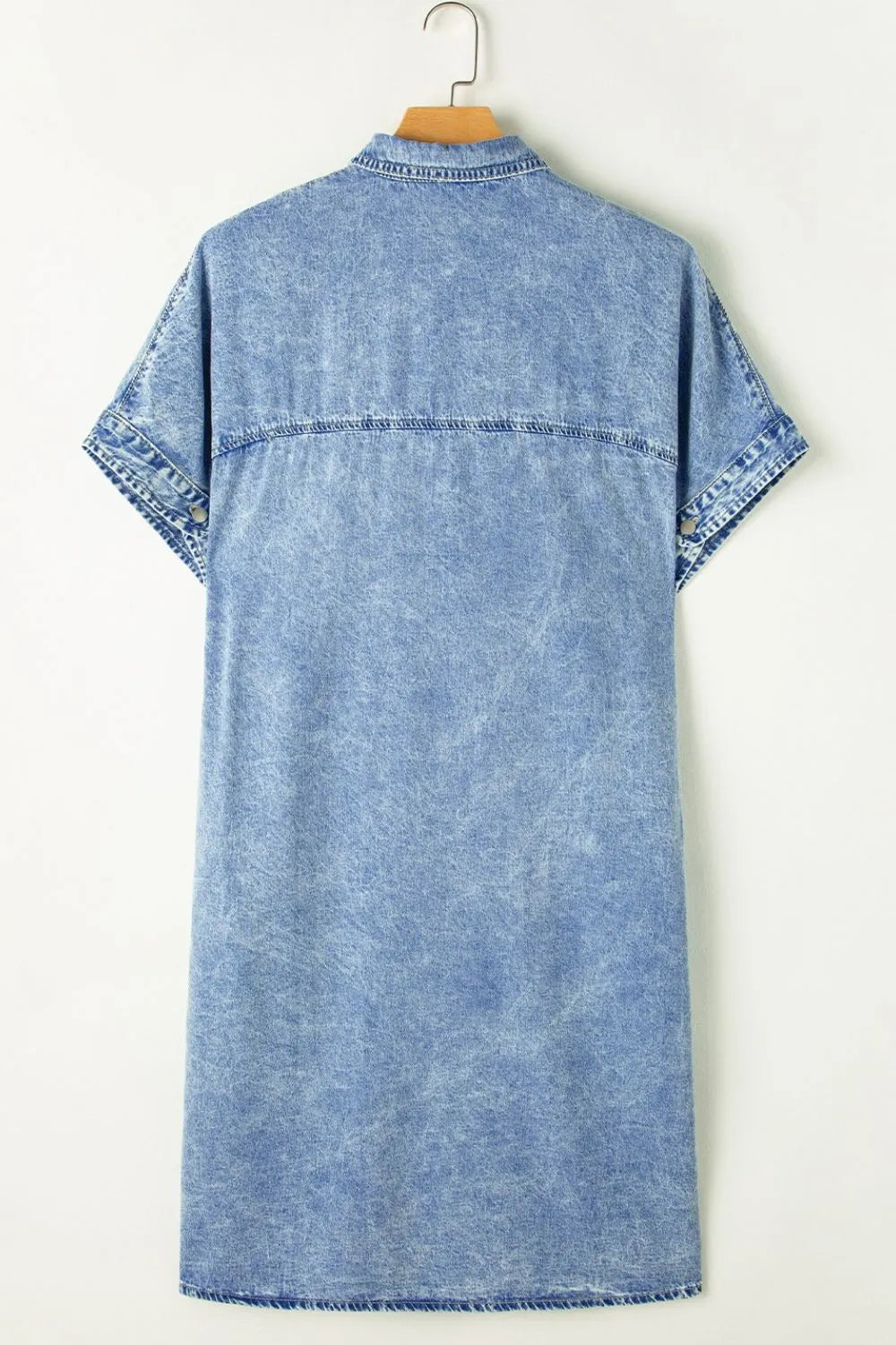 Oversized Button Down Denim Shirt Dress OutfitFlow