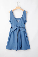 Square Neck Sleeveless Mini Dress OutfitFlow