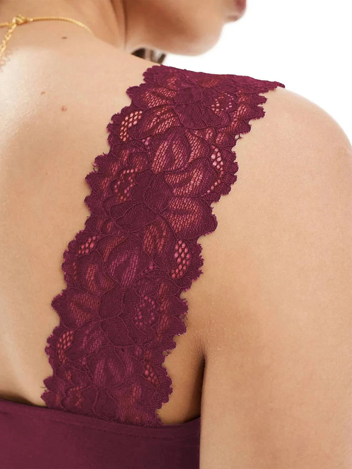 Lace Detail Wide Strap Tank OutfitFlow