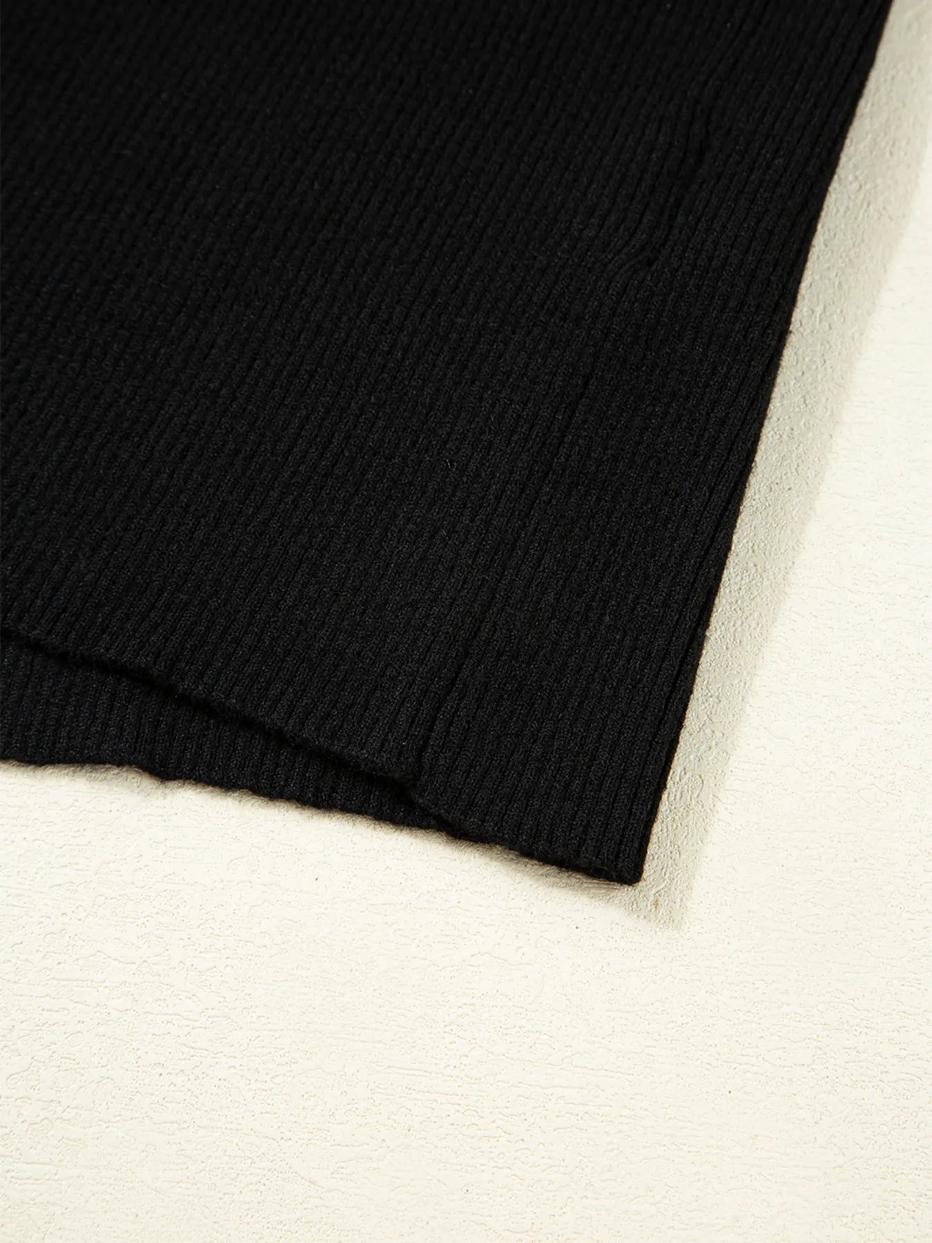 Ribbed Knit Cold Shoulder Sweater OutfitFlow