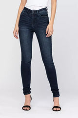 Judy Blue High Waist Washed Skinny Jeans DK OutfitFlow