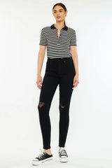 Kancan Distressed High Rise Super Skinny Jeans OutfitFlow