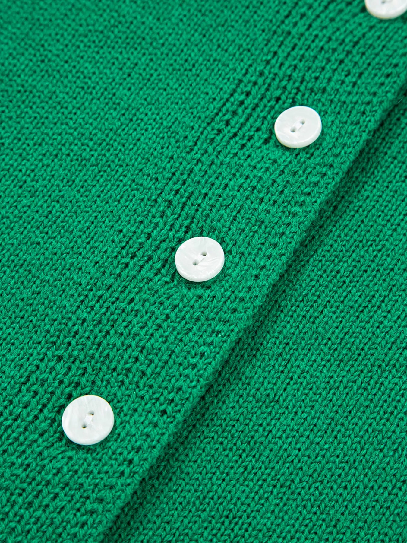 Solid Color Knit Button Drop Shoulder Sweater Cardigan OutfitFlow