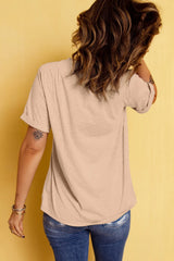Pumpkin Graphic Round Neck Short Sleeve T-Shirt OutfitFlow