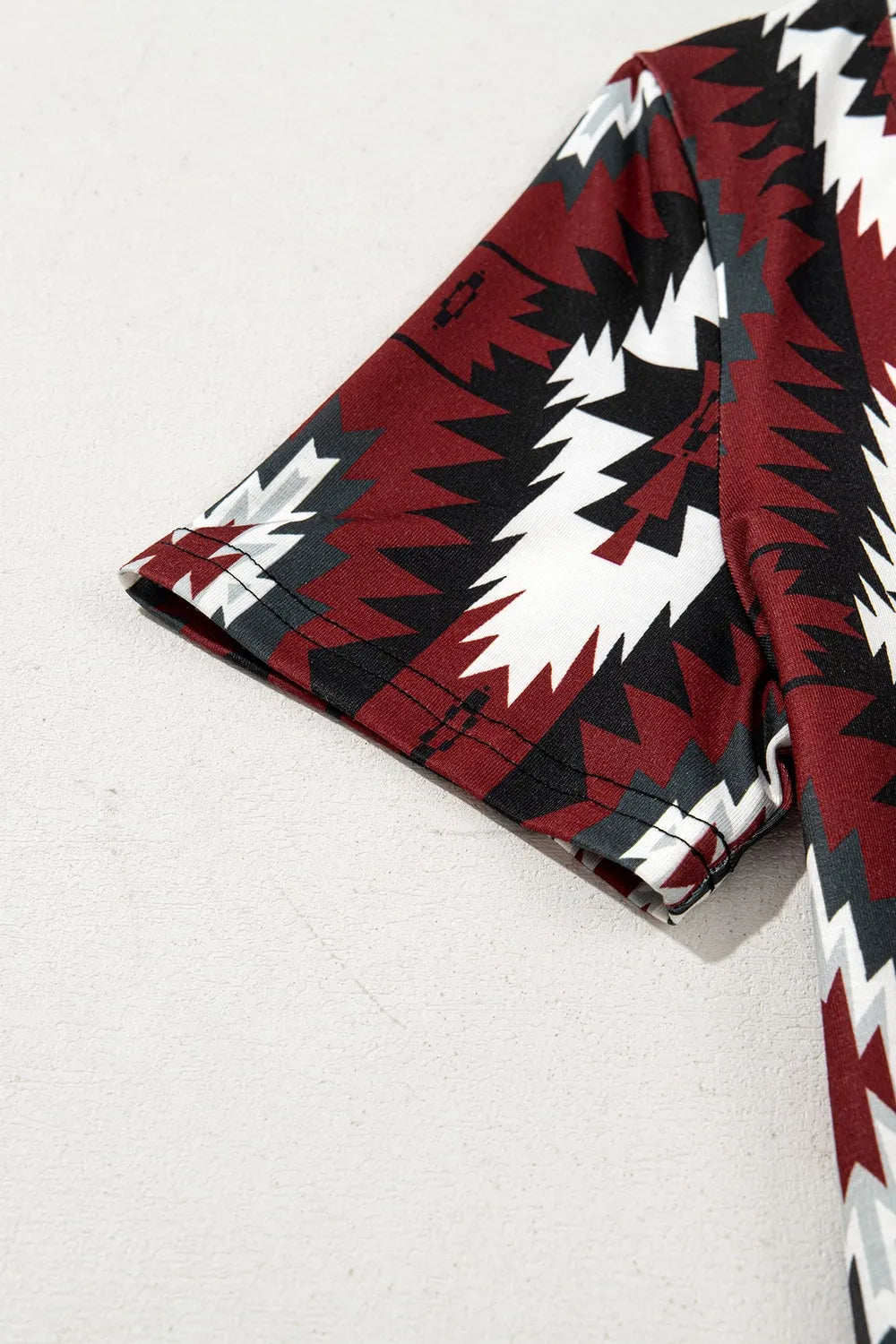 Aztec Print V-Neck Midi Dress OutfitFlow
