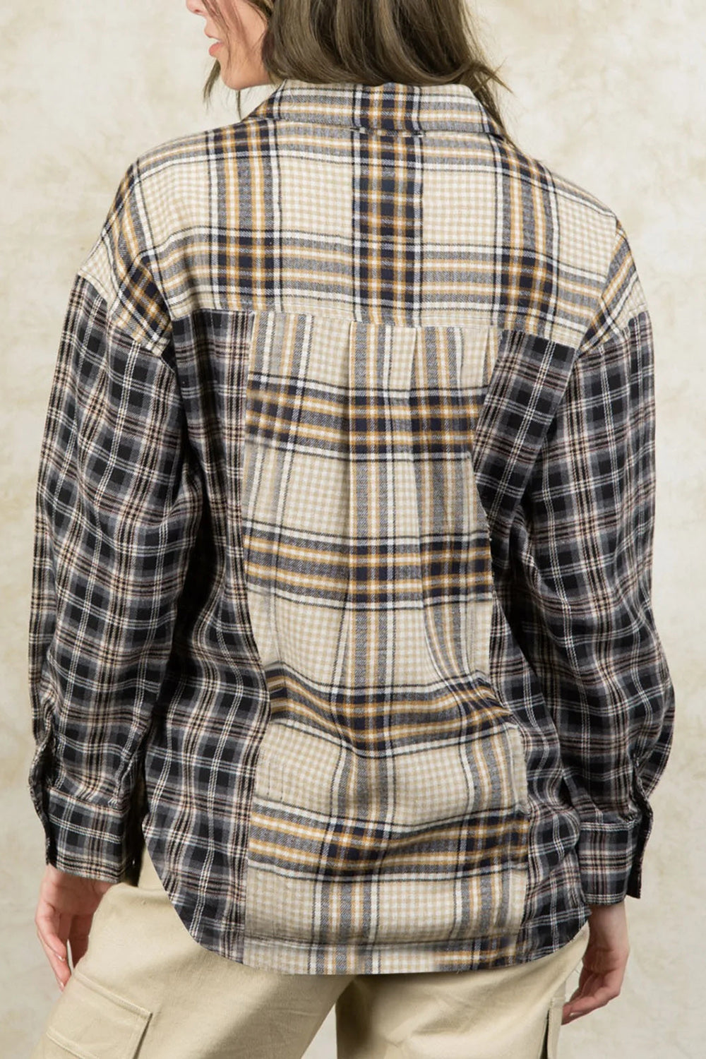 Outfit Flow - Plaid Collared Neck Button Up Long Sleeve Shirt