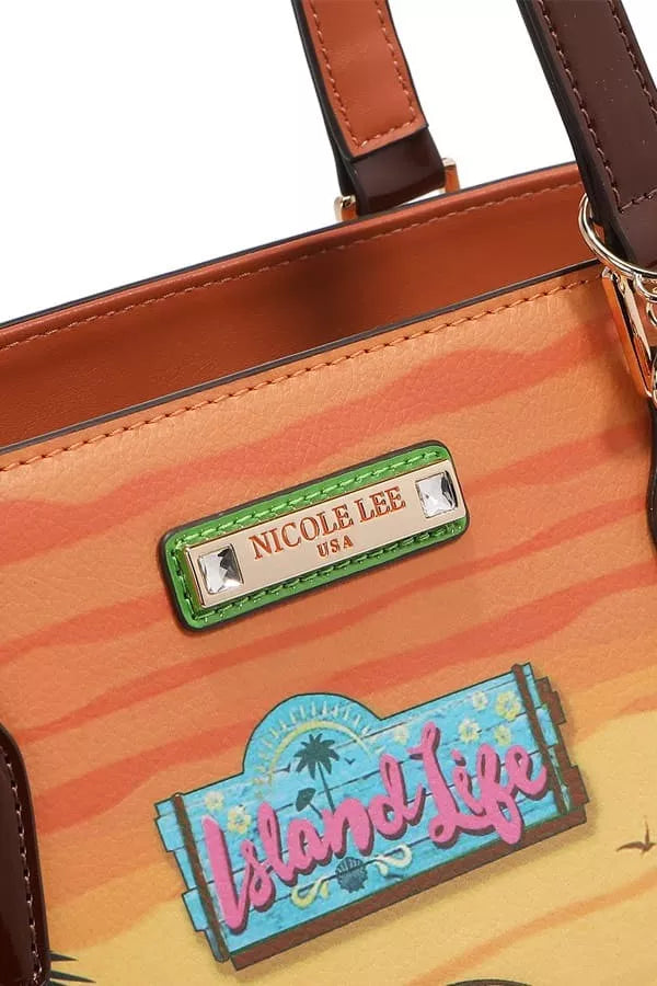 Nicole Lee USA Tropical Beach House Print Shopper Bag OutfitFlow