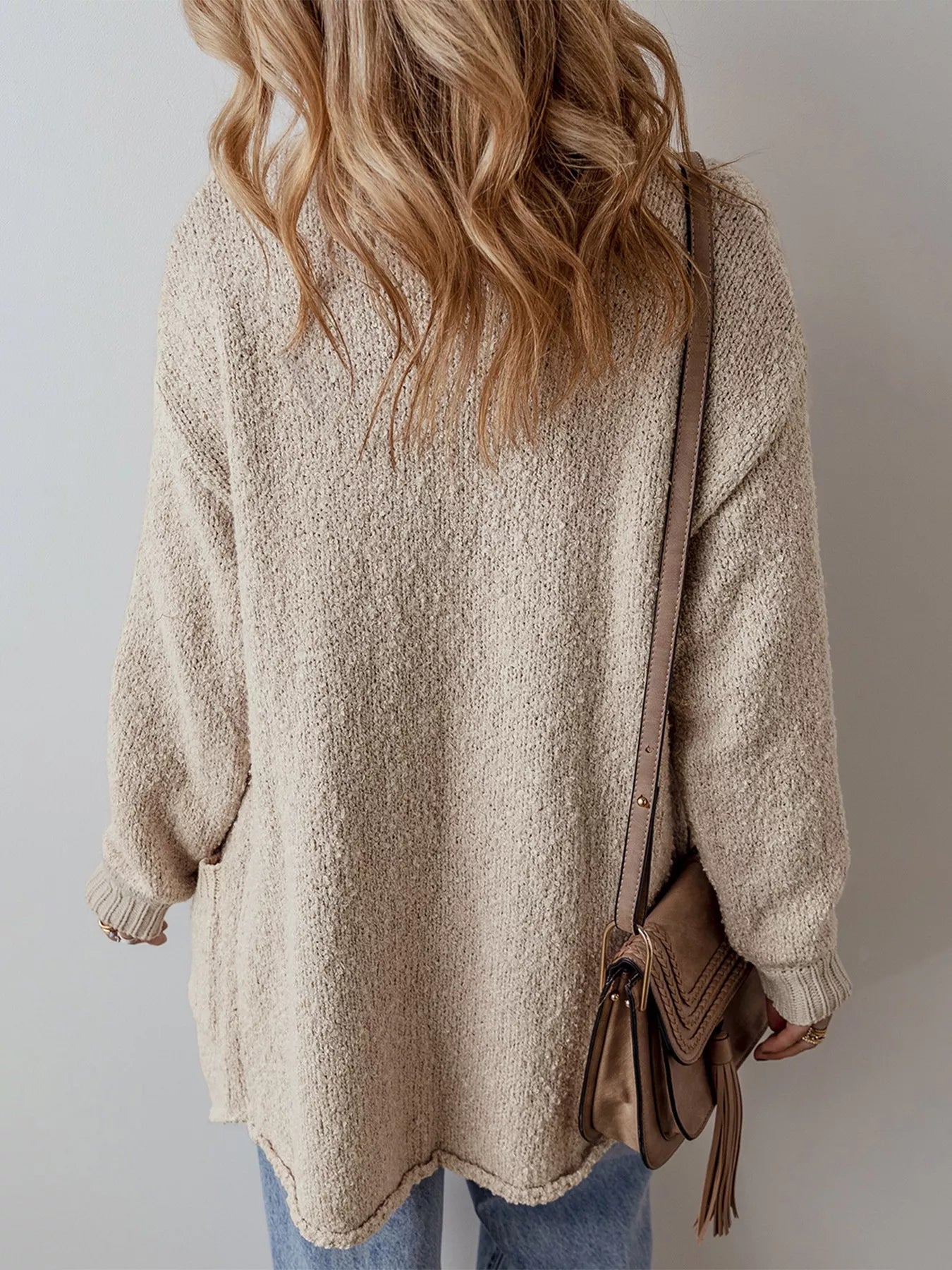 Button-Up Cardigan with Pockets OutfitFlow