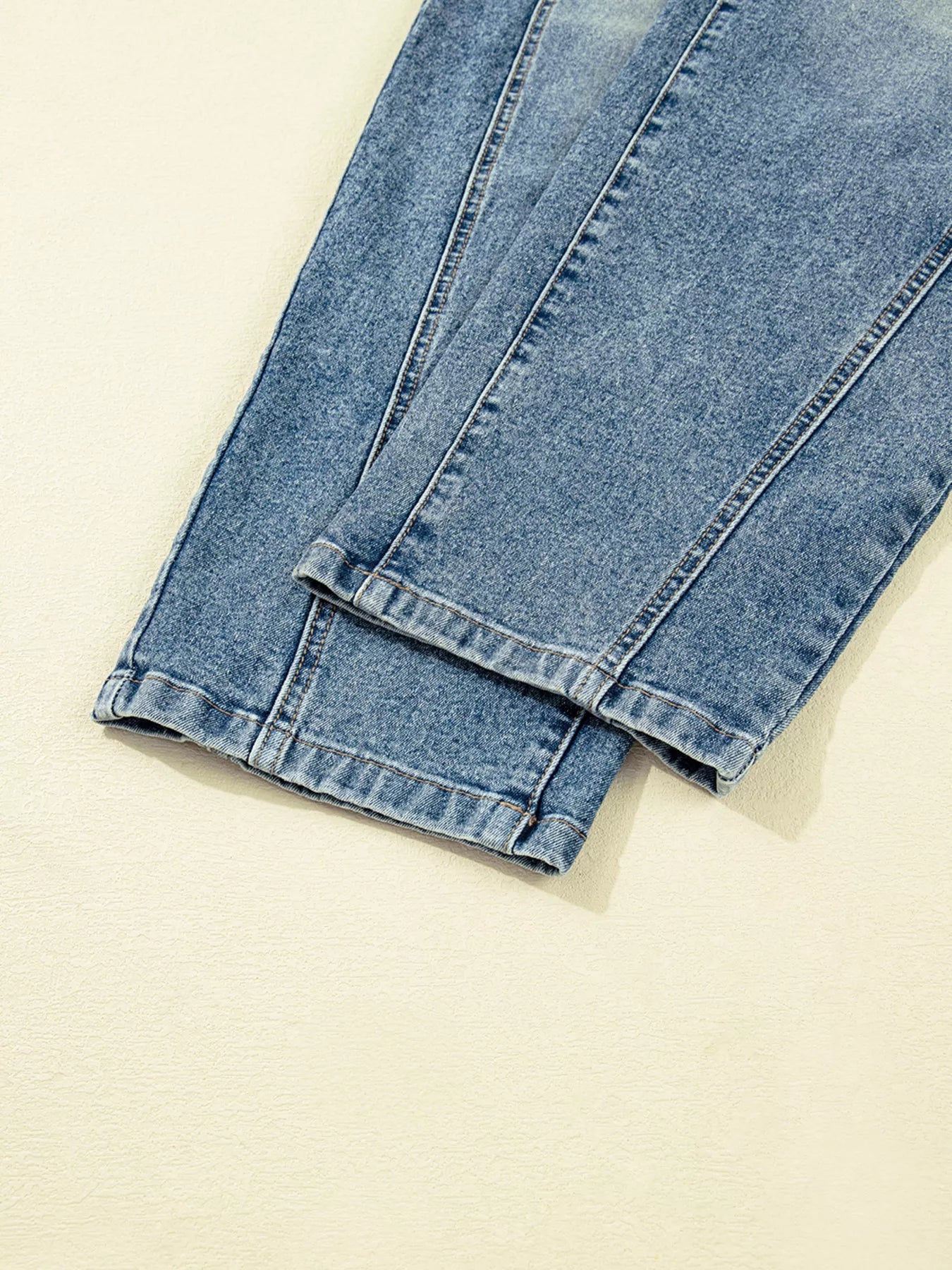 Vintage Washed Seam Detail Shift Jeans OutfitFlow