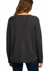 Zenana Beach V Neck Sweater Trendsi