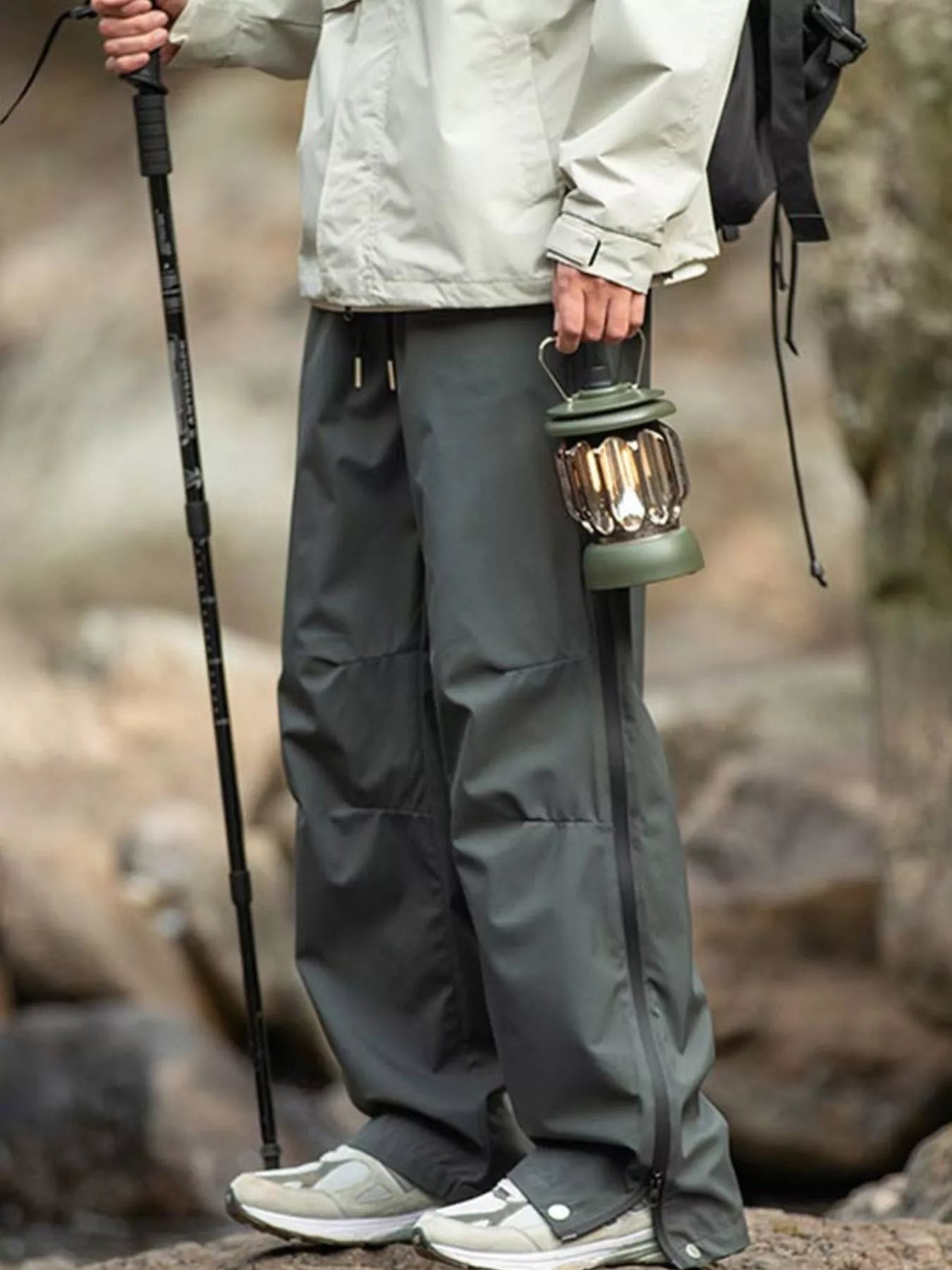 Men's Outdoor Tactical Cargo Pants with Multiple Pockets Dark Gray OutfitFlow