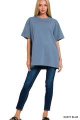 Zenana Cotton Round Neck Top & Legging Set OutfitFlow