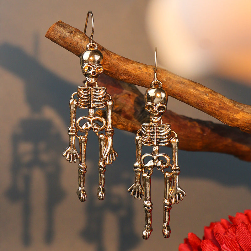 Skeleton Alloy Earrings OutfitFlow