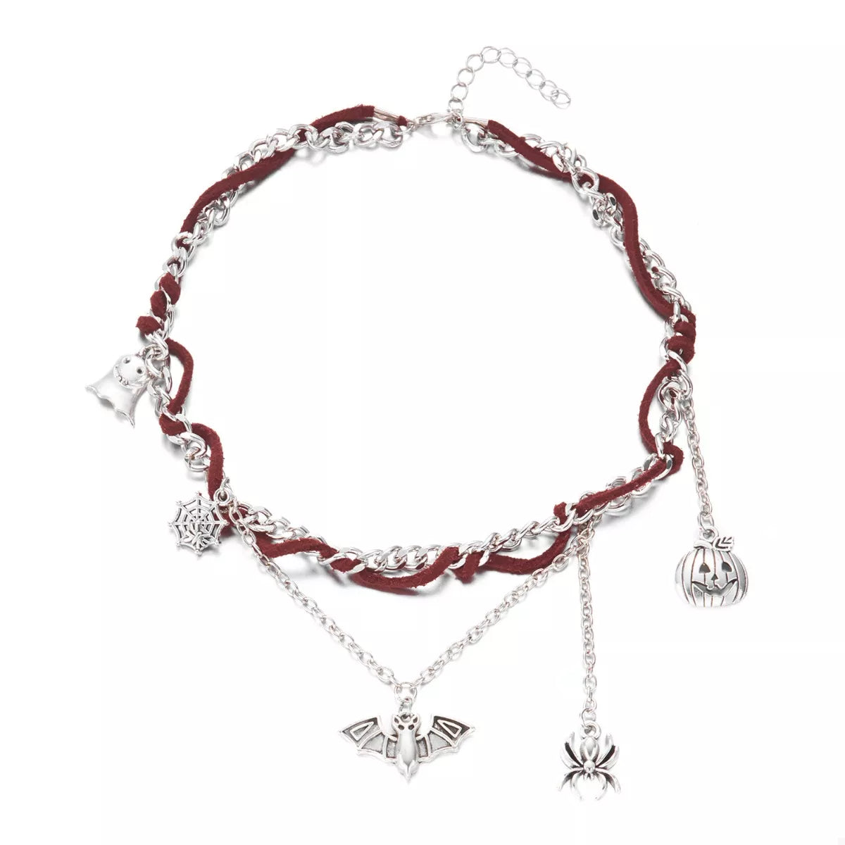 Halloween Double Layered Pendant Necklace OutfitFlow