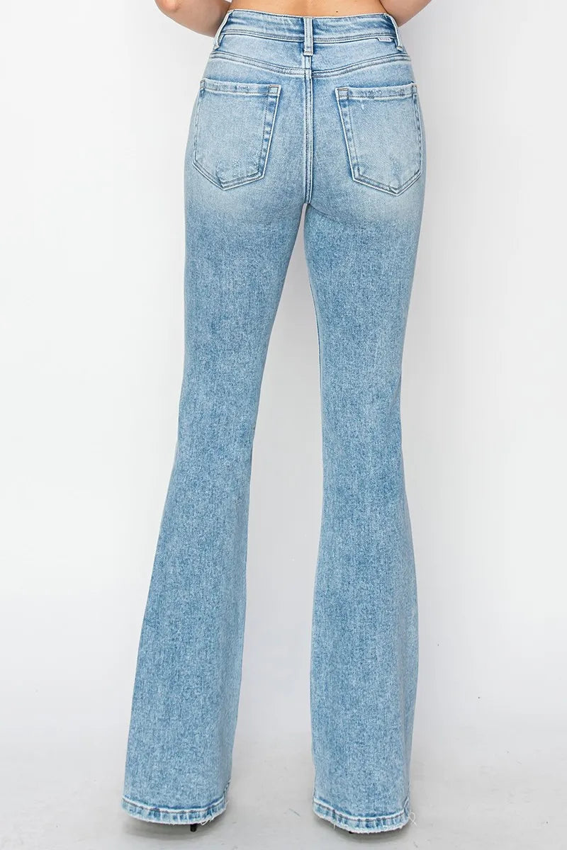 RISEN High Rise Bootcut Jeans OutfitFlow