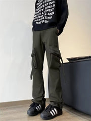 Men's Plus Size Loose Fit Cargo Pants Trendsi