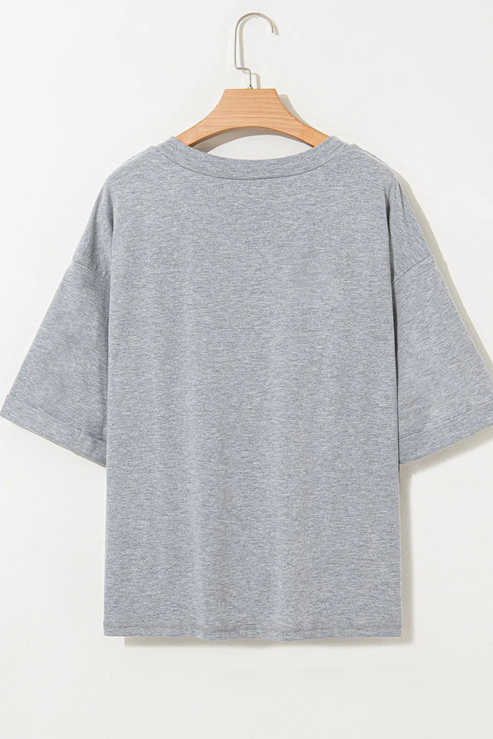 High Raglan Half Sleeve V Neck Oversized T Shirt OutfitFlow