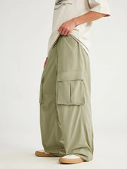 Men's Oversized Cargo Utility Wide Leg Pants OutfitFlow