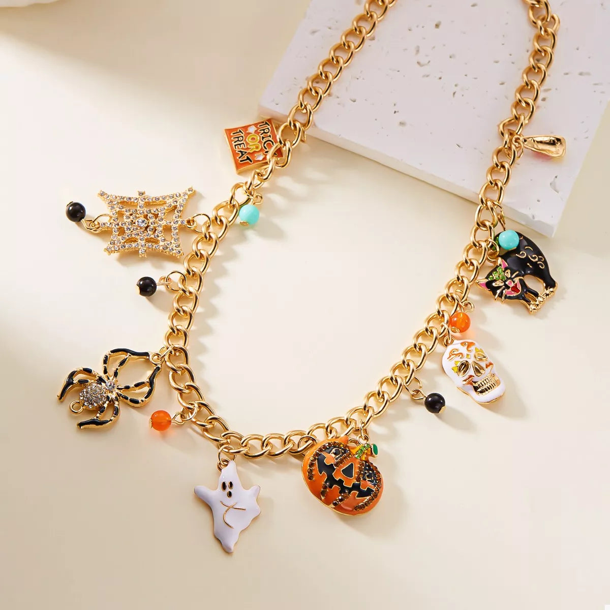 Halloween Charm Necklace with Festive Pendant Collection OutfitFlow