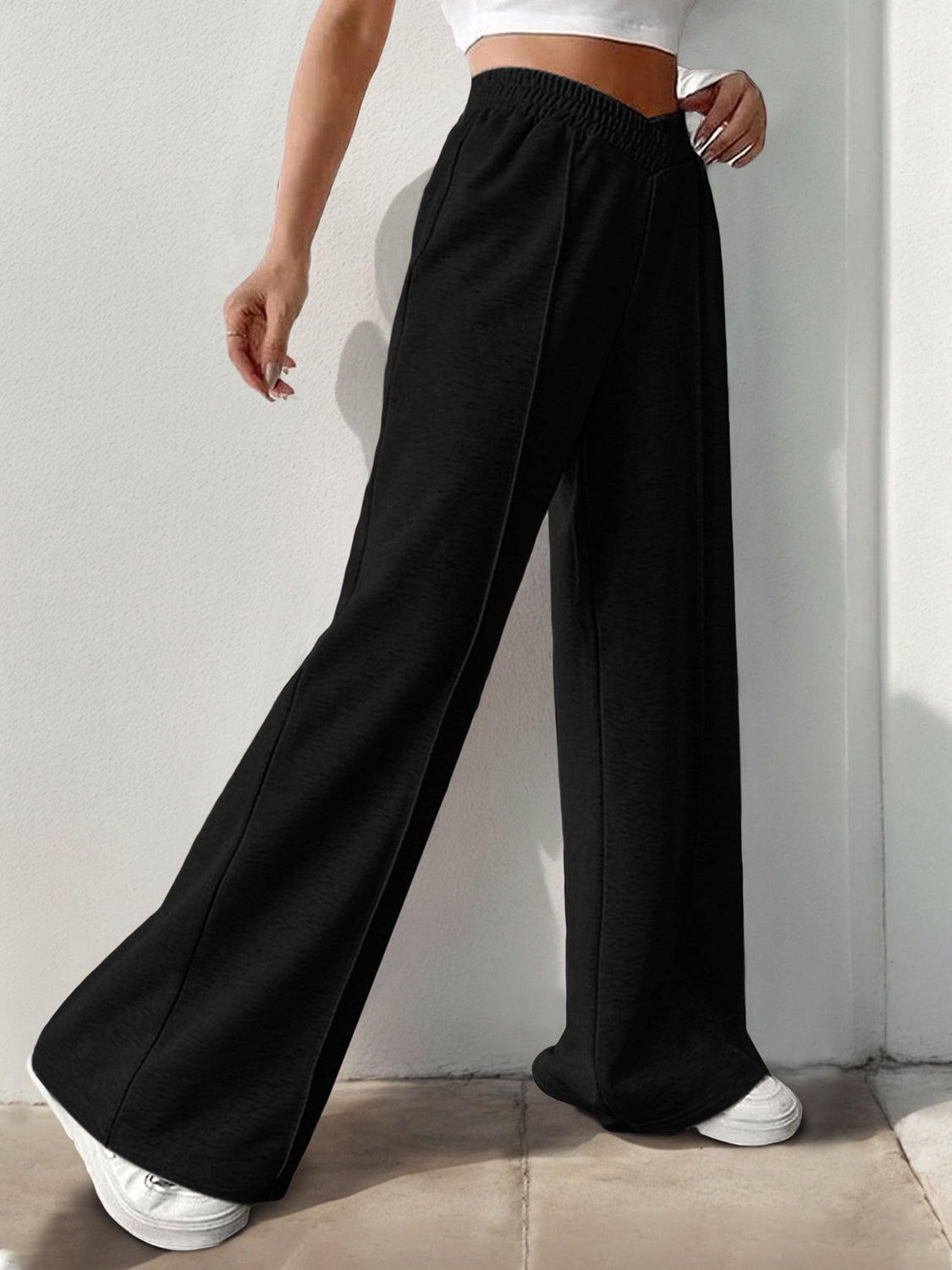 Outfit Flow - Elastic Waist Wide Leg Pants