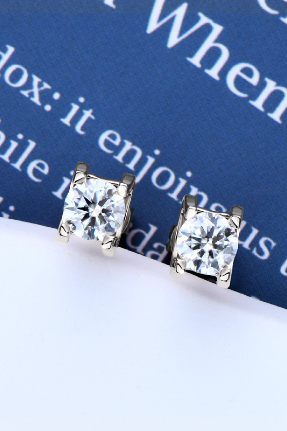 Moissanite 925 Sterling Silver Stud Earrings OutfitFlow
