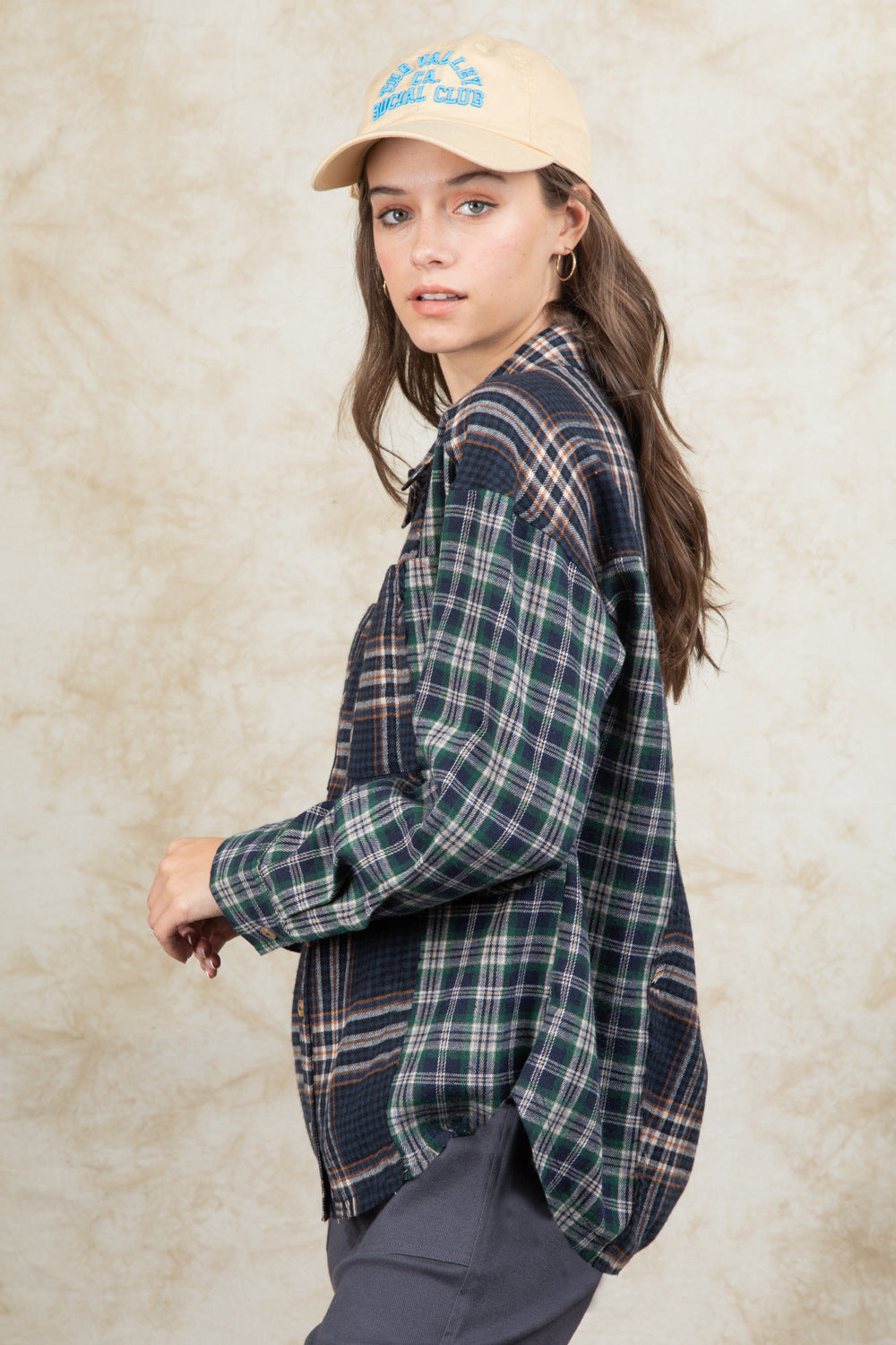 Outfit Flow - Plaid Collared Neck Button Up Long Sleeve Shirt