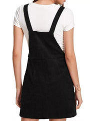 Corduroy Wide Strap Overall Dress OutfitFlow