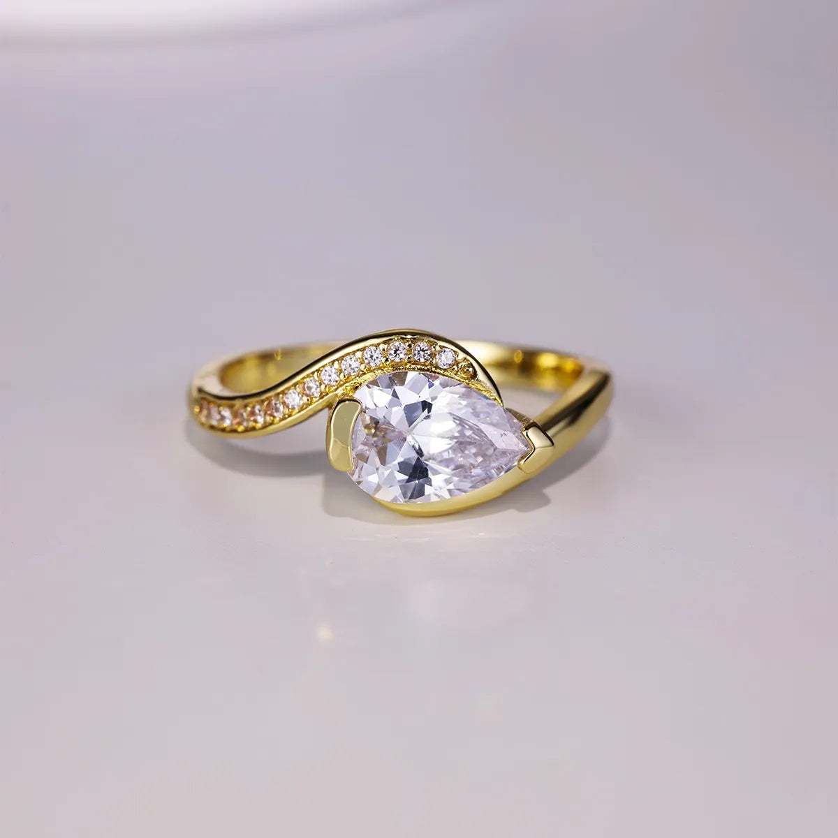 1.5 Carat Moissanite 925 Sterling Silver Ring Gold OutfitFlow
