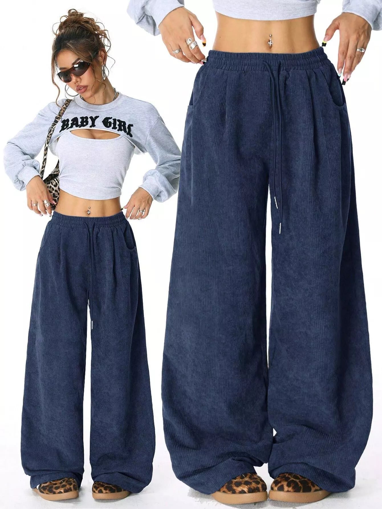 Corduroy Wide Leg Pants OutfitFlow