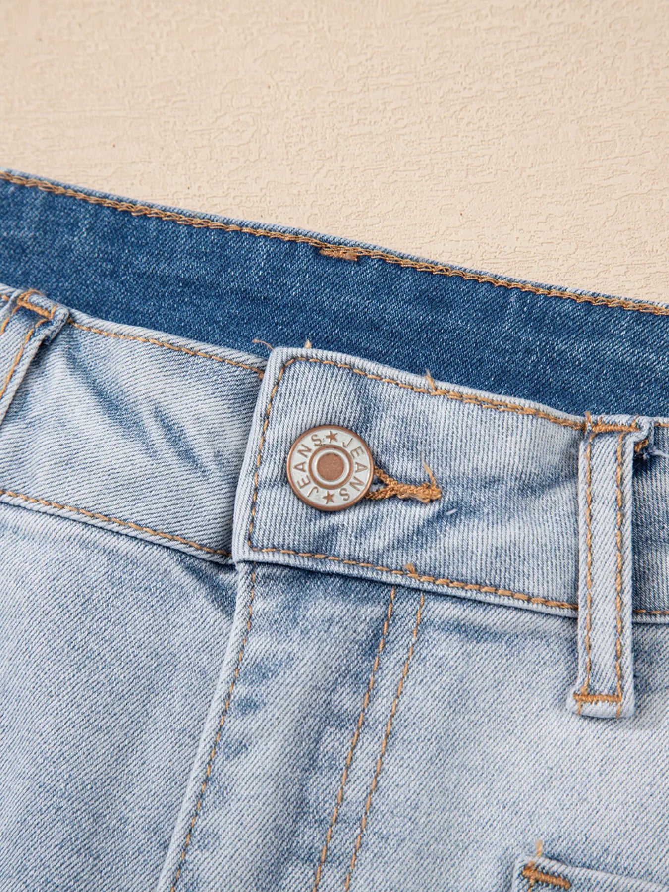 Wash High Rise Denim Shorts OutfitFlow