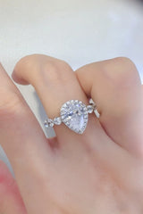 2 Carat Moissanite 925 Sterling Silver Ring OutfitFlow