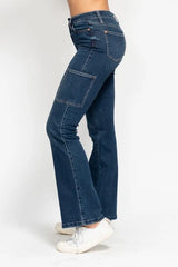 Judy Blue Full Size High Waist Cargo Bootcut Jeans Plus Size OutfitFlow