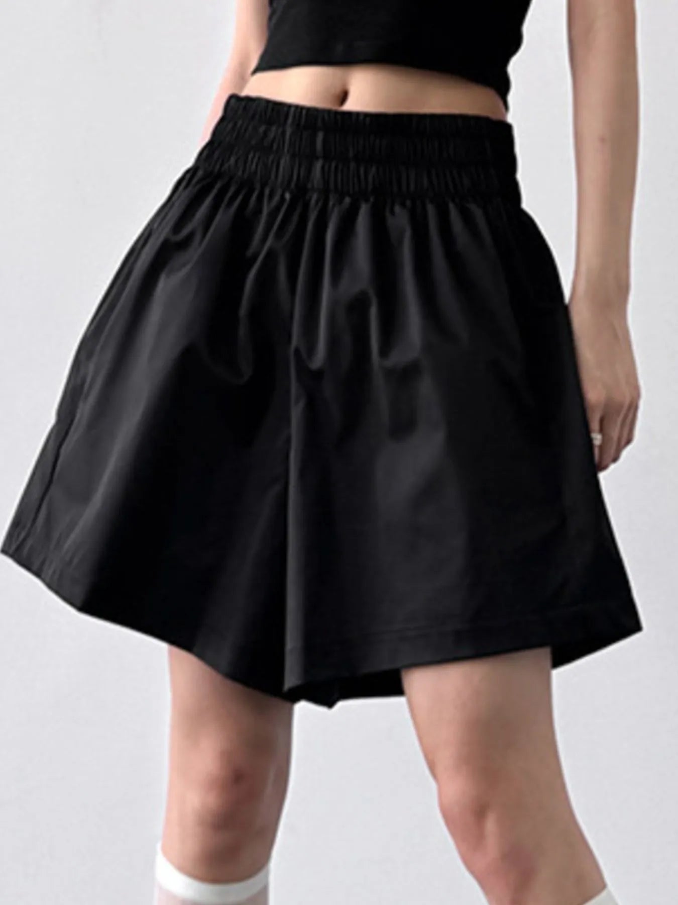 Smocked Wide-Leg Shorts OutfitFlow