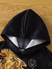 Children's Lion King Print Hoodie and Pants Set Trendsi