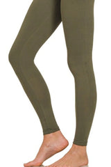 Zenana Premium Microfiber Wide Waistband Leggings OutfitFlow