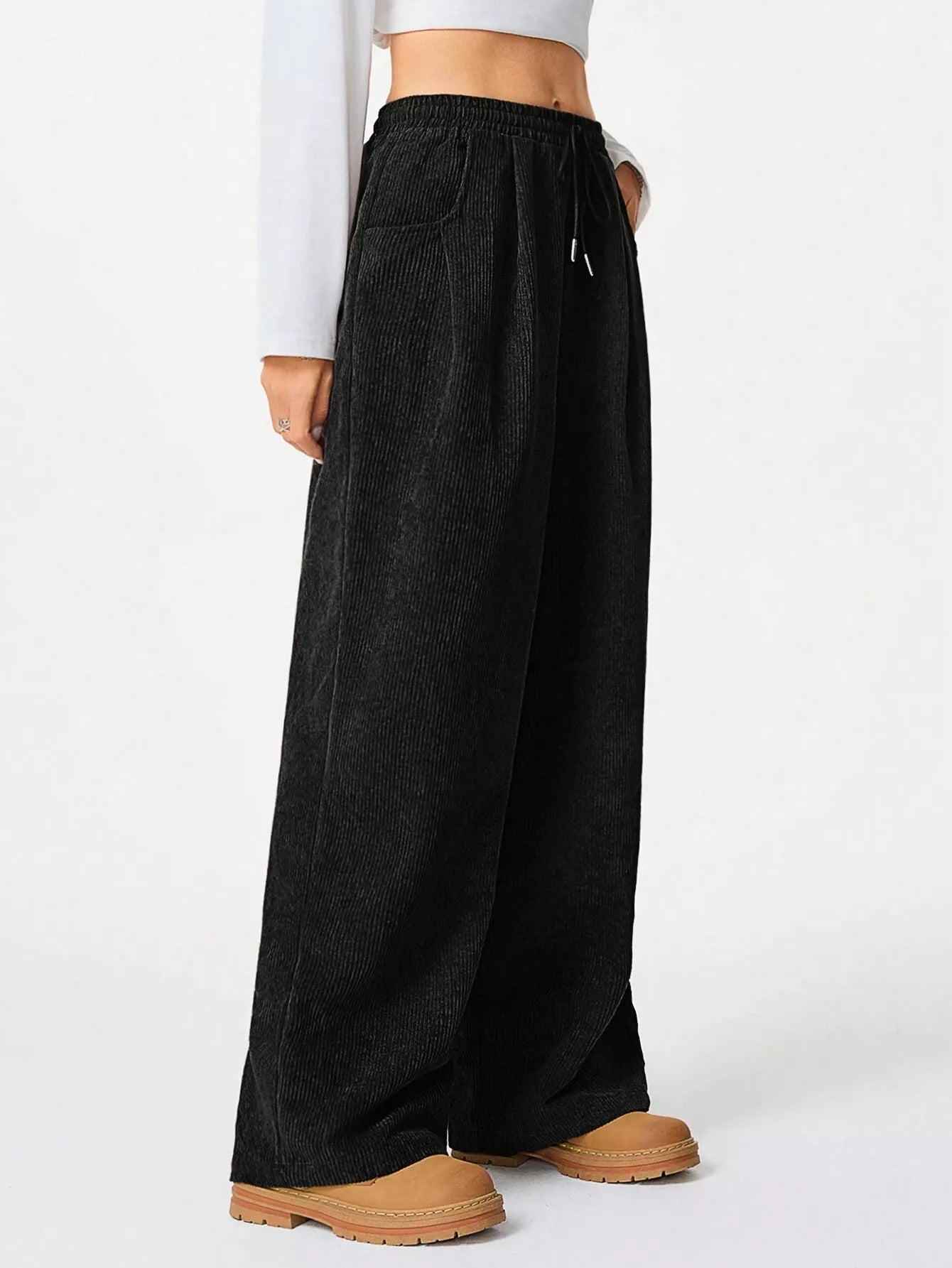 Corduroy Wide Leg Pants OutfitFlow
