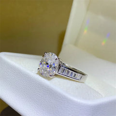 3 Carat Moissanite 925 Sterling Silver Ring OutfitFlow