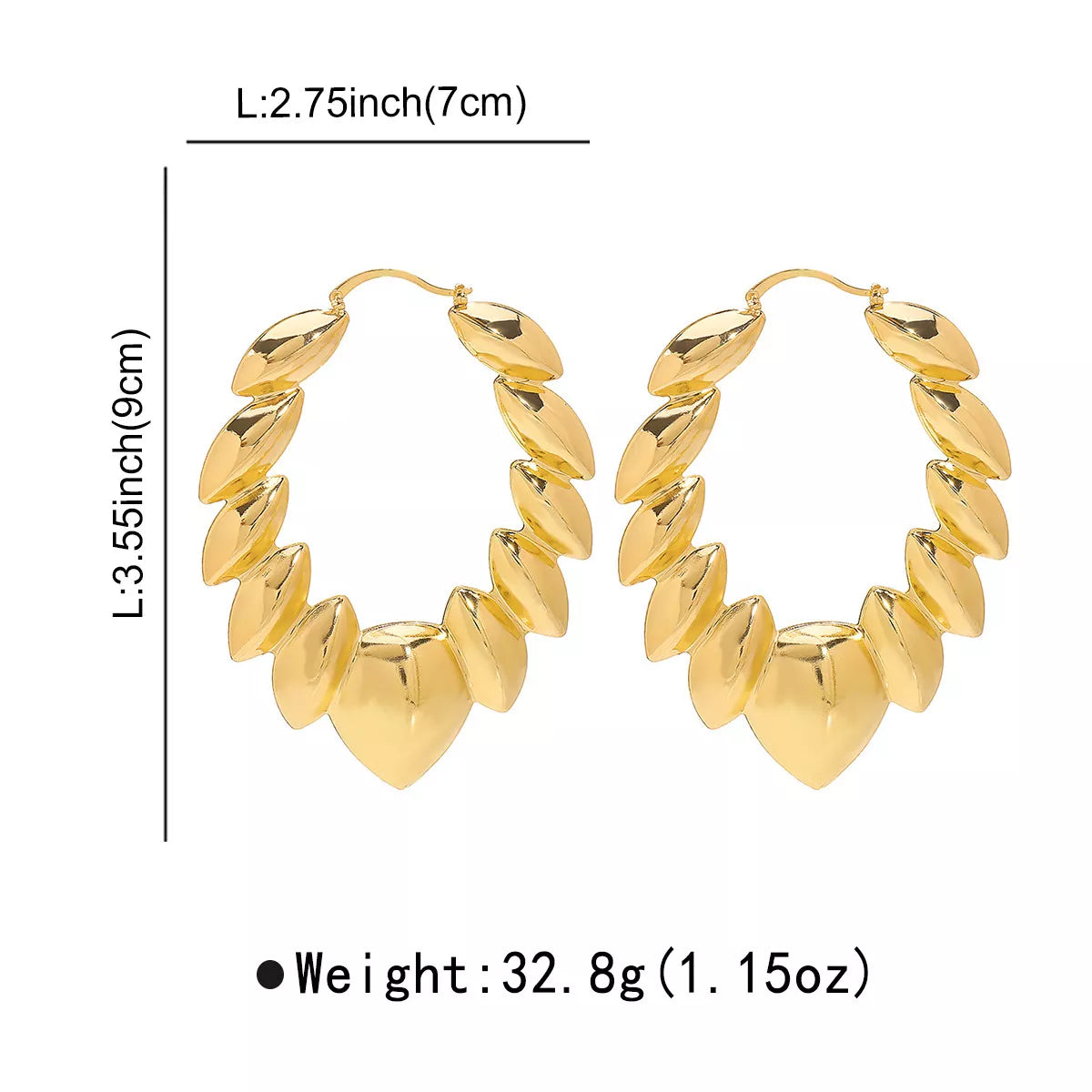 18K Gold-Plated Twisted Hoop Earrings OutfitFlow