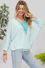 Outfit Flow - Celeste Full Size Floral Round Neck Top with Two Layer Detail