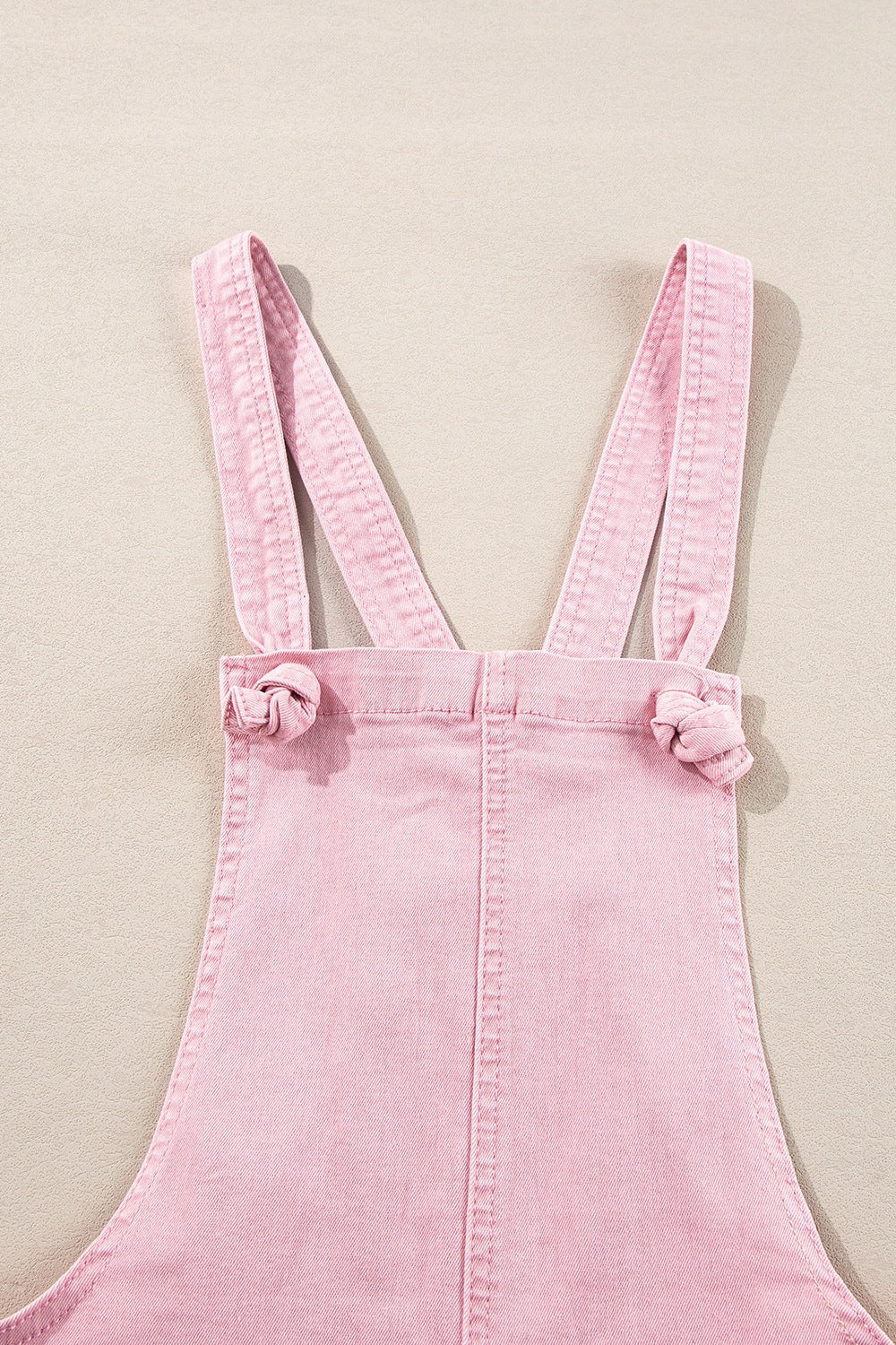 Knot Straps Denim Overalls with Pockets OutfitFlow