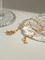 18K Gold-Plated Stainless Steel Chain Bracelet OutfitFlow