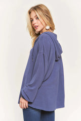 ADORA Henley Hoodie Tunic Top OutfitFlow