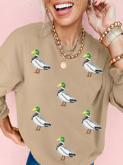 Sequin Duck Long Sleeve Top OutfitFlow