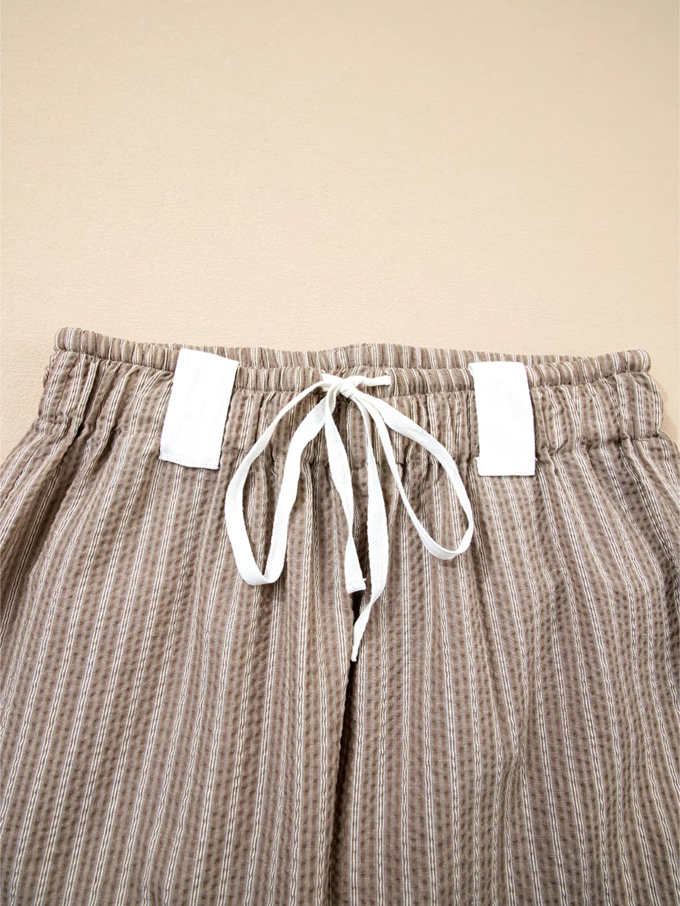 Stripe Drawstring Cargo Jogger Pants with Pockets OutfitFlow