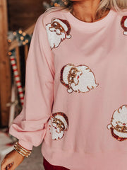 Christmas Santa Long Sleeve Sweatshirt OutfitFlow