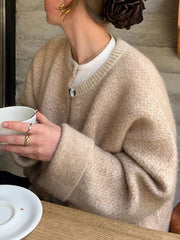 Textured Knit Button-Down Cardigan OutfitFlow