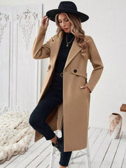 One Button Wool Blend Overcoat OutfitFlow