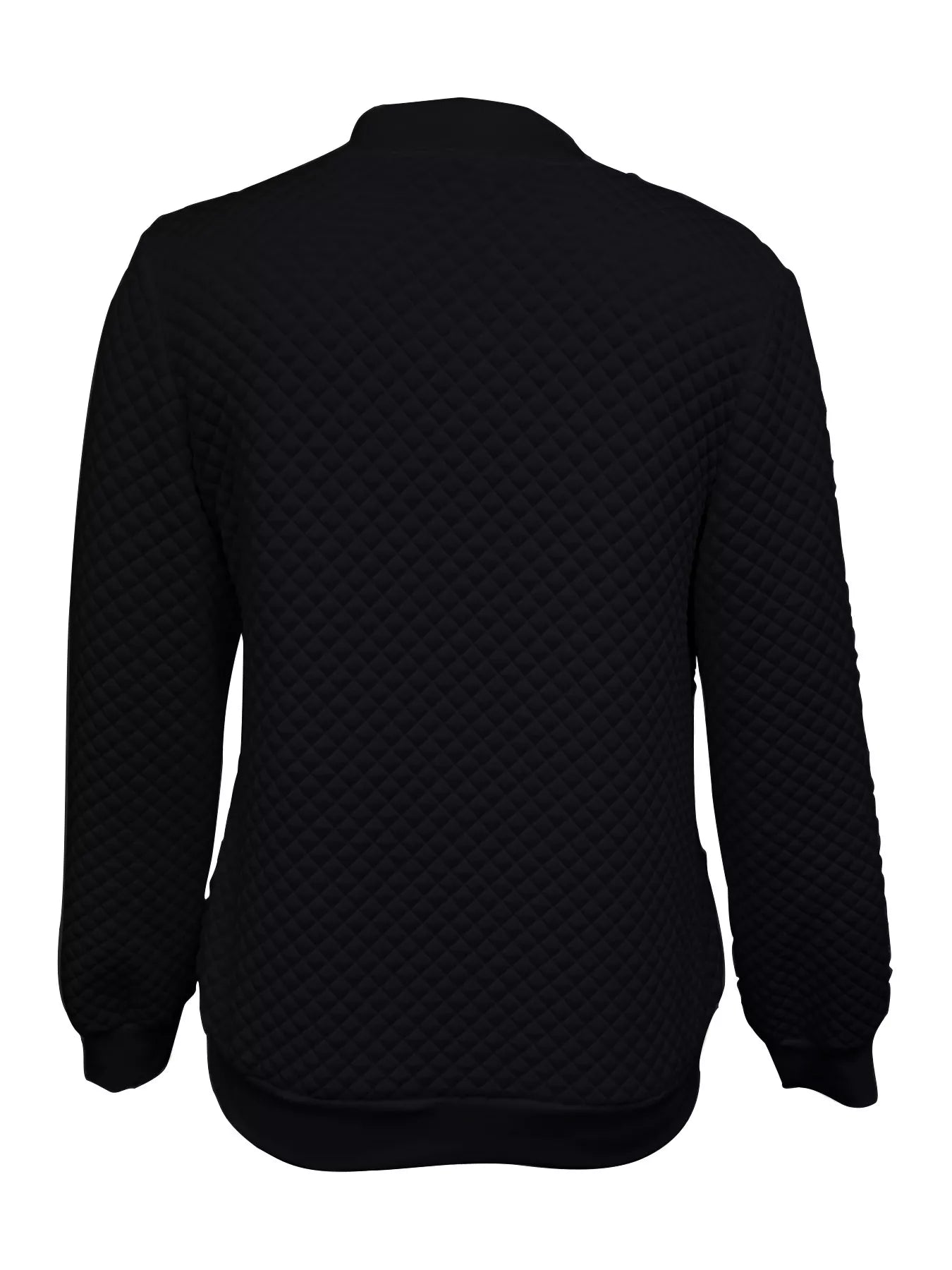 Textured Zip Up Long Sleeve Jacket OutfitFlow